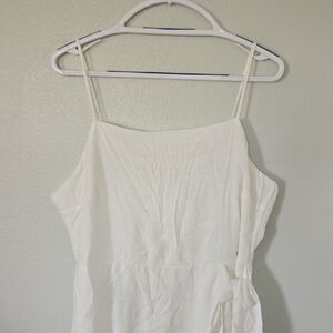 Nine West | White Spaghetti Strap Faux Wrap Mini Dress Size XL